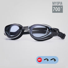 Load image into Gallery viewer, -150 to -700 Degree Myopia Swim Goggles Men Women HD Clear Lens Anti-fog Swimming Glasses Anti-Uv Swim Eyewear
