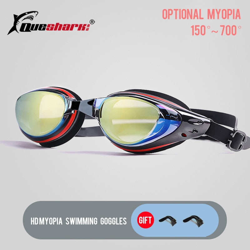 myopia goggles 150 to -700 Degree Myopia Swim Goggles Men Women HD Clear Lens Anti-f – Amitymity